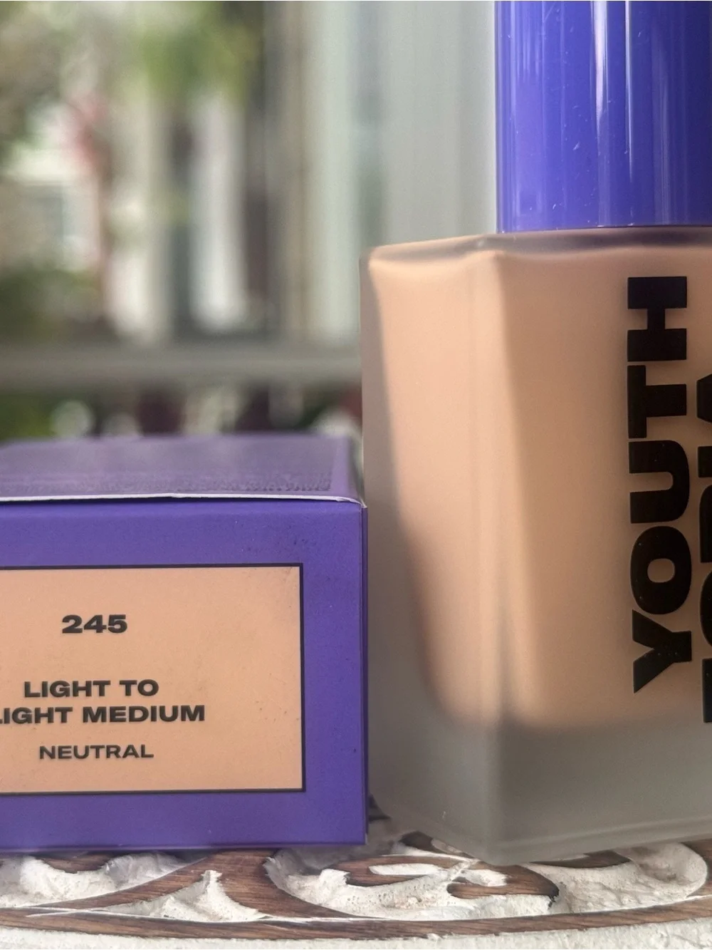 Youthforia Date Night Skin Tint Serum Foundation — 245 light/light medium NIB